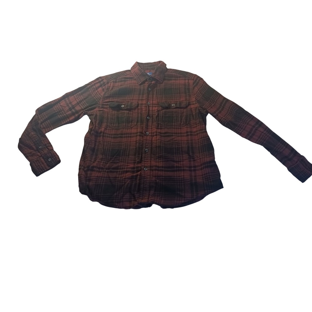 George Plaid Flannel Shirt WVM36160174-0222 Mens Size M Grunge Streetwear Retro
